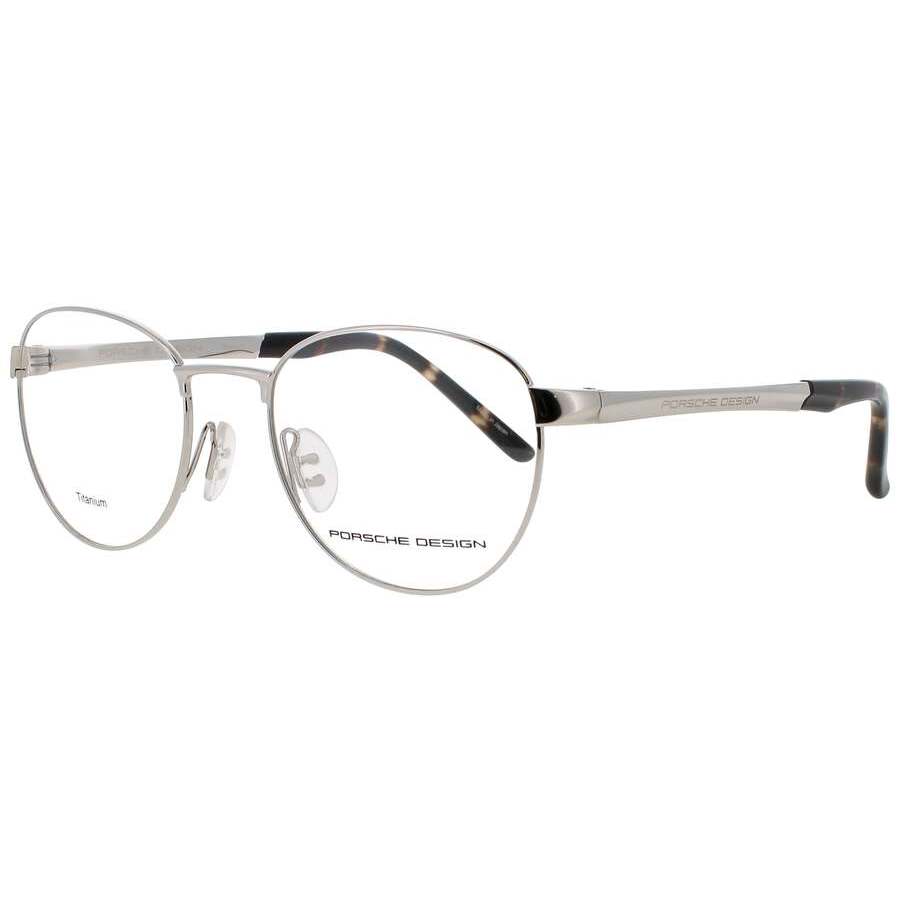 Porsche Design Unisex Silver Tone Rectangular Eyeglass Frames P8369