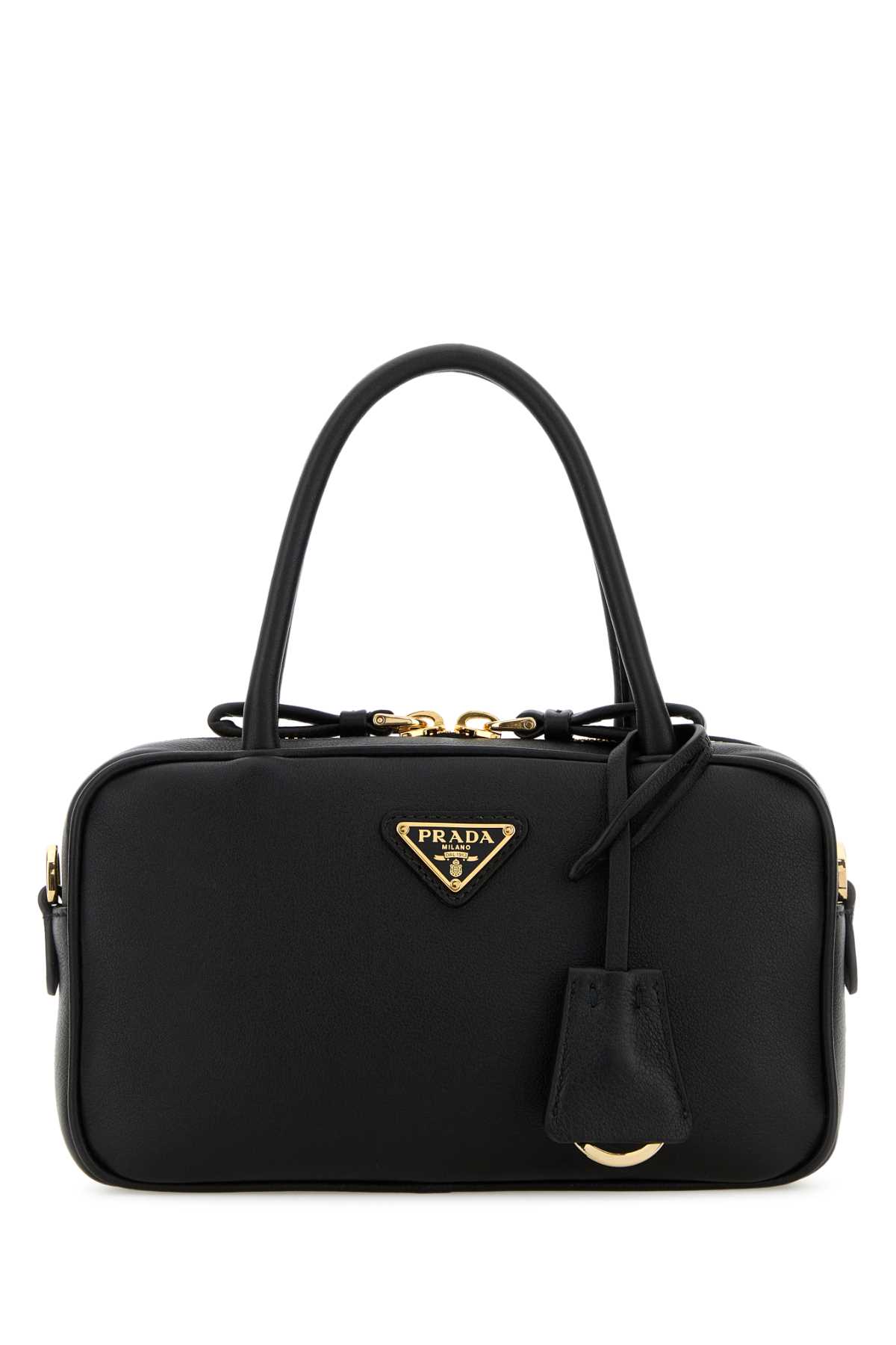 Prada Black Leather Handbag 1BB1522CYS F0002 8056811216941