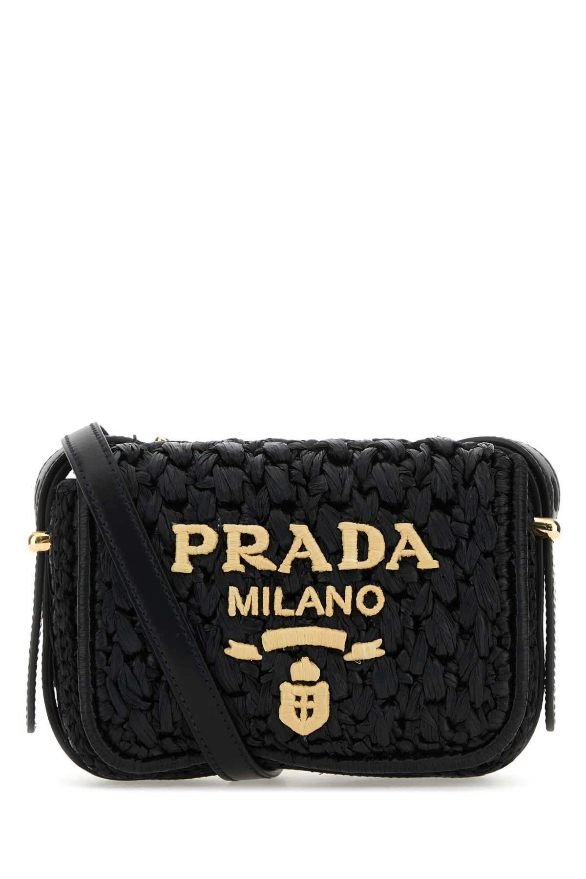 Prada Black Raffia Crossbody Bag 1BD362VOOB2M2T F0ES7