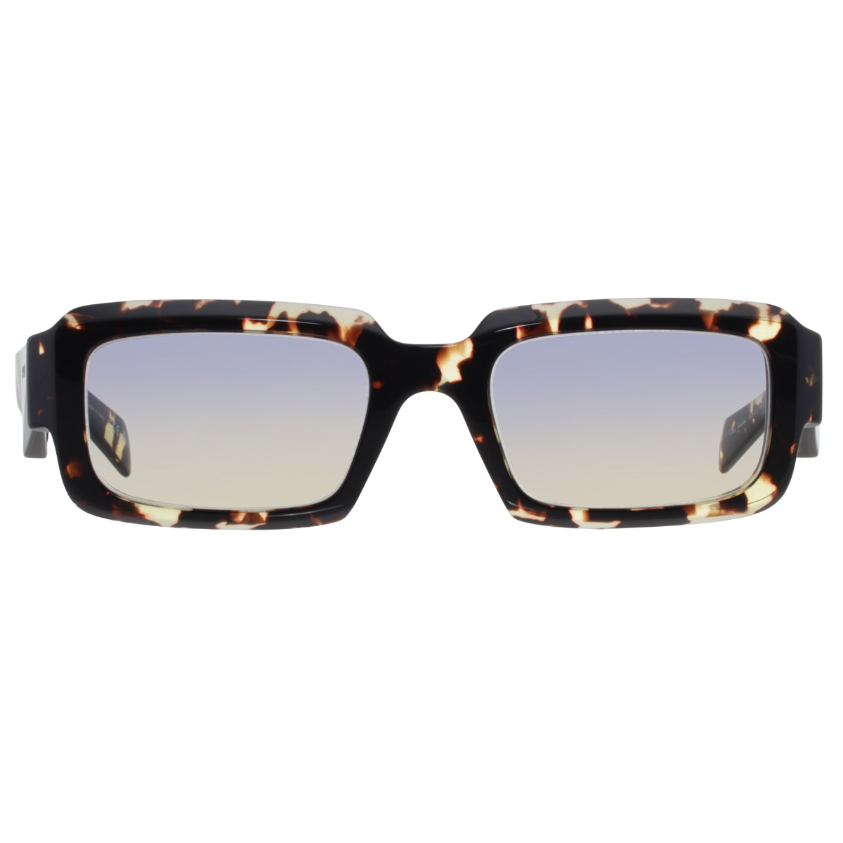 Prada Blue Yellow Gradient Rectangular Men's Sunglasses PR 27ZS
