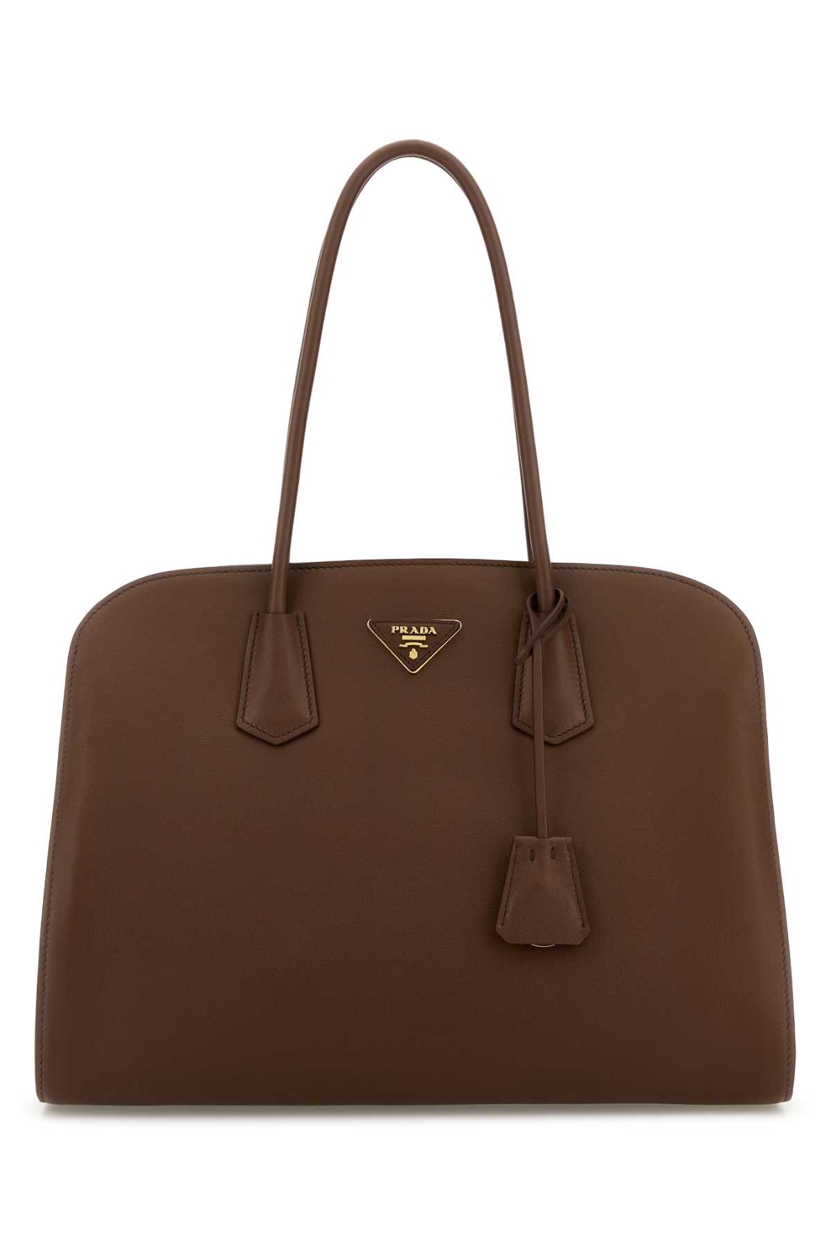 Prada Chocolate Leather Shopping Bag 1BG6052CYS F0BW5 - Handbags