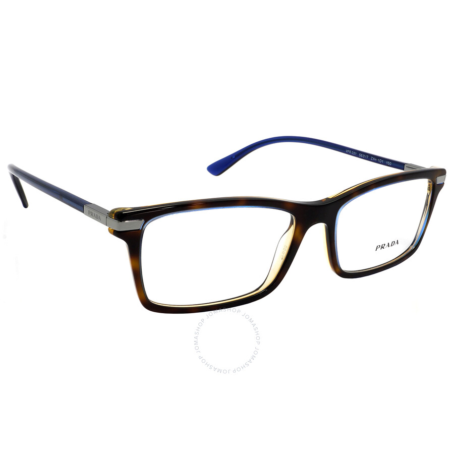 Prada Clear Demo Rectangular Men's Eyeglasses PR 03YV ZXH1O1