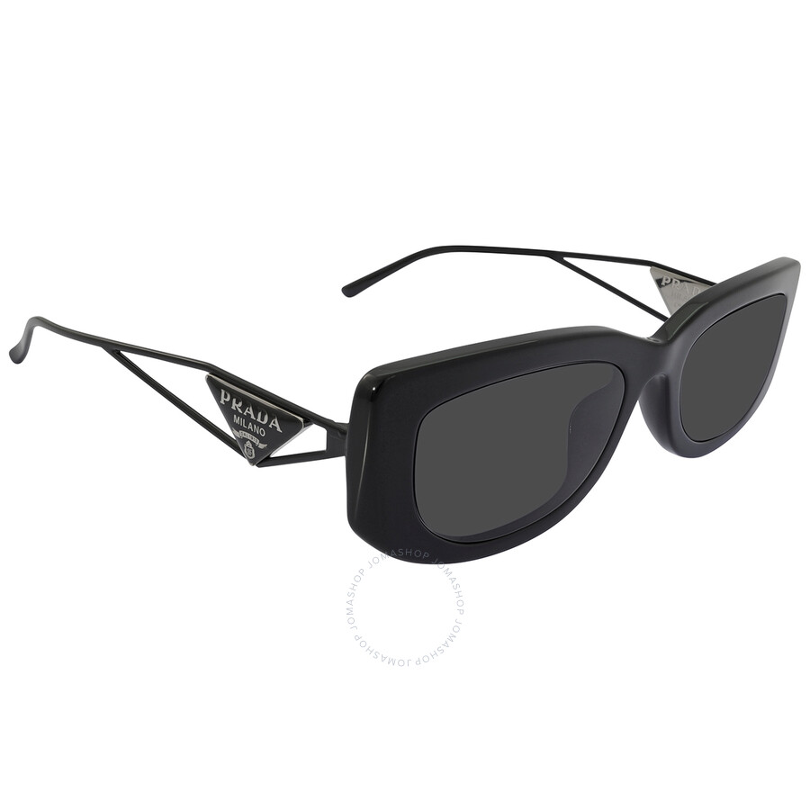 Prada Dark Gray Rectangular Ladies Sunglasses Pr 14ys 1ab5s0 53 In Grey