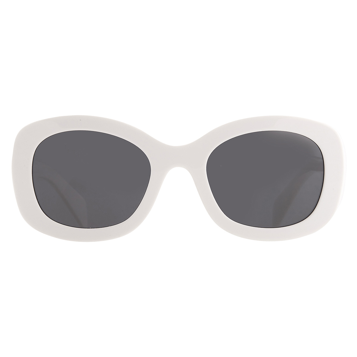 Prada Dark Grey Oval Ladies Sunglasses PR A13S 1425S0 54