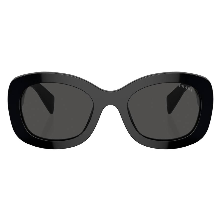 Prada Dark Grey Oval Ladies Sunglasses PR A13SF 1AB5S0 55