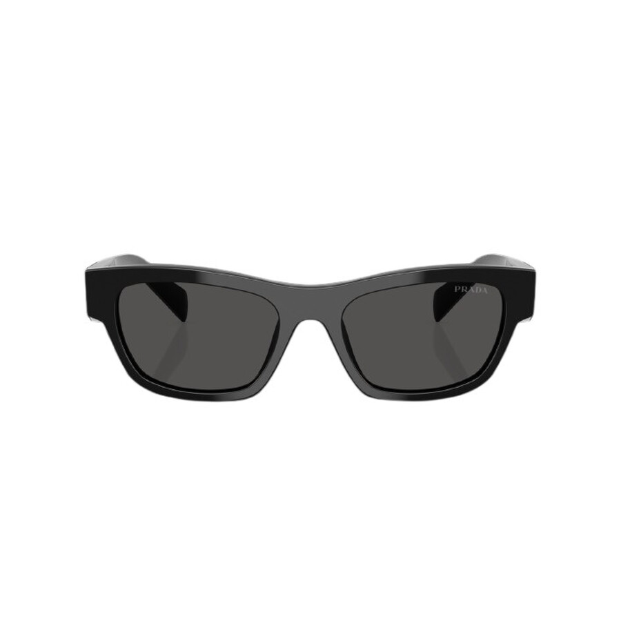 Prada Dark Grey Rectangular Ladies Sunglasses Pr B09s 16k08z 52 In Black