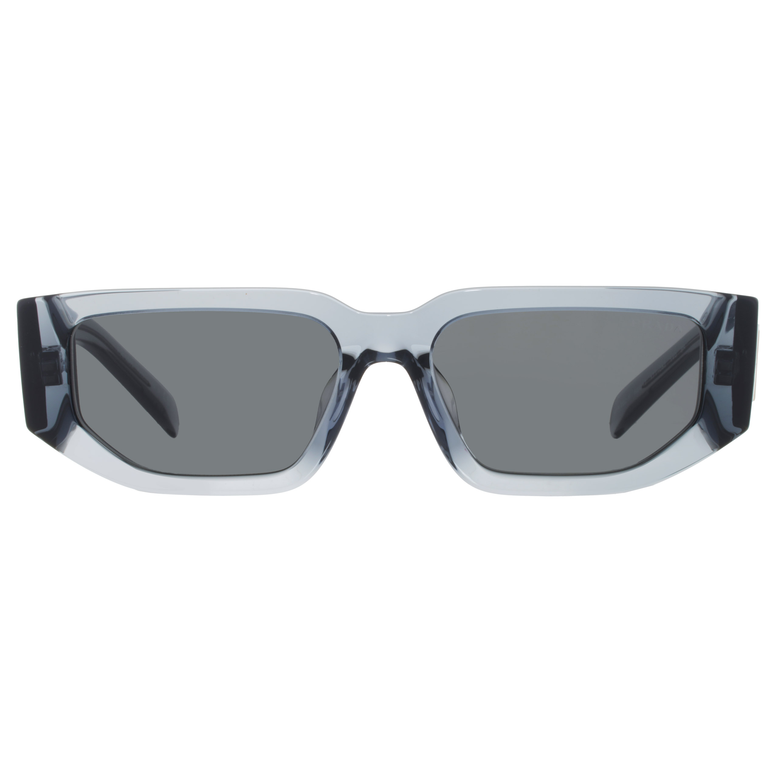 Prada Dark Grey Rectangular Men's Sunglasses PR 09ZSF 17T08Z 55