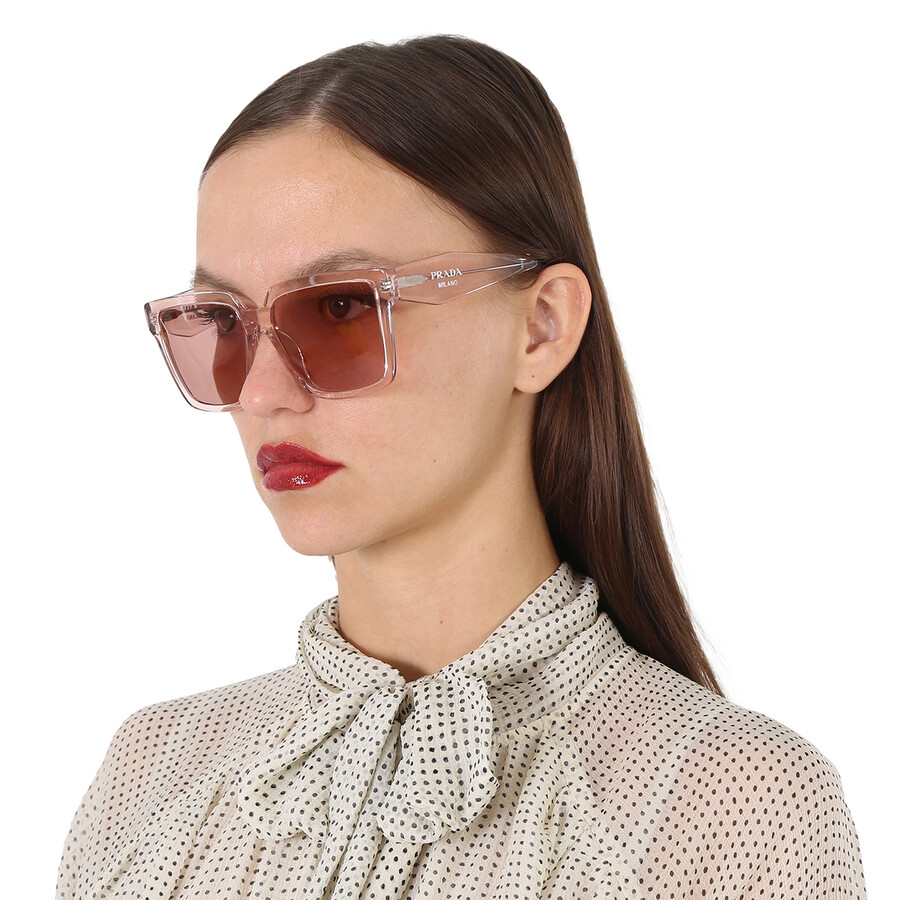 PRADA PRADA DARK VIOLET SQUARE LADIES SUNGLASSES 0PR 24ZS13I08M56