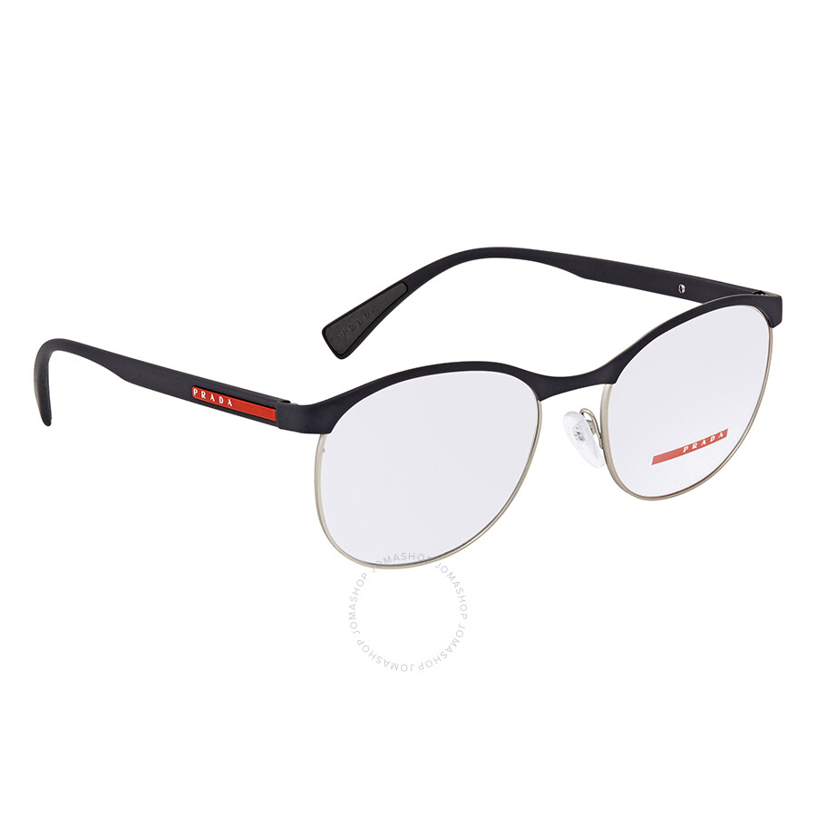 Prada Grey/Silver Round Men's Eyeglasses PS50IVTFZ1O153