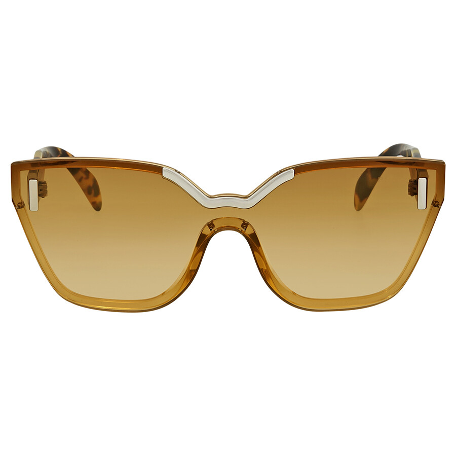 Prada Light Yellow Gradient Ochre Cat Eye Ladies Sunglasses PR 16TS