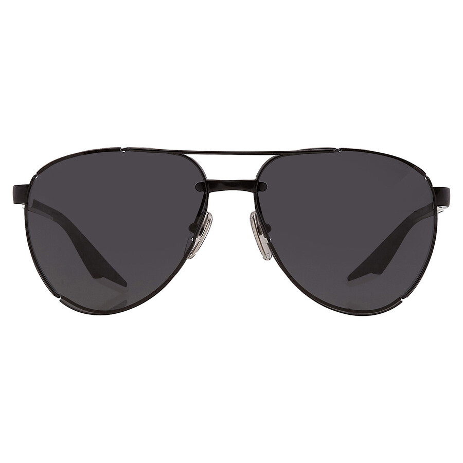Prada Linea Rossa Dark Grey Pilot Men's Sunglasses PS 51YS