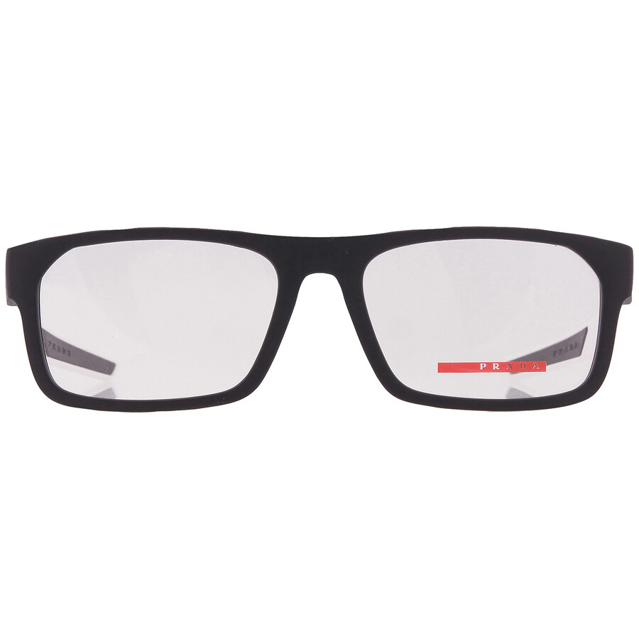 Prada Linea Rossa Demo Rectangular Men's Eyeglasses Ps 08ov 14q1o1 57