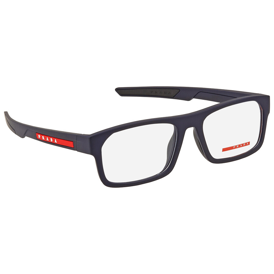 Prada Linea Rossa Demo Rectangular Men's Eyeglasses Ps 08ov Ur71o1 55