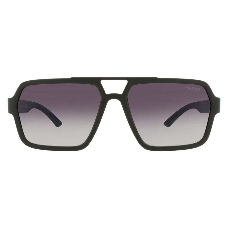 Prada Linea Rossa Grey Gradient Navigator Men's Sunglasses PS A06S