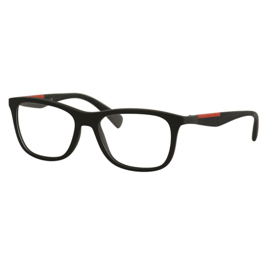 Prada Men's Black Oval Eyeglass Frames PS04FV DG01O1 53 8053672342574