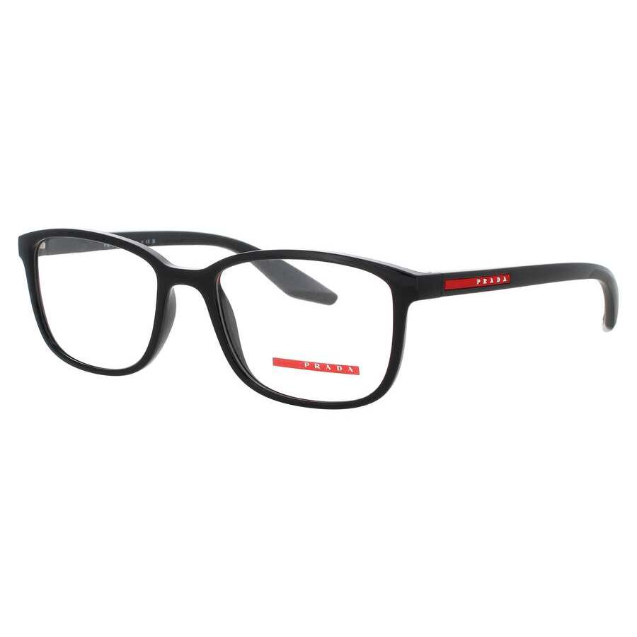 Prada Men's Black Rectangular Eyeglass Frames Ps07rv1ab1o153