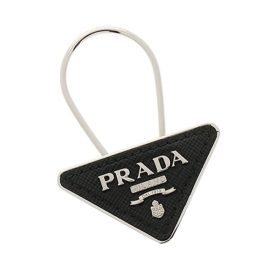 Prada Saffiano Leather Triangle Logo Keyring 2PP301 053 F0002