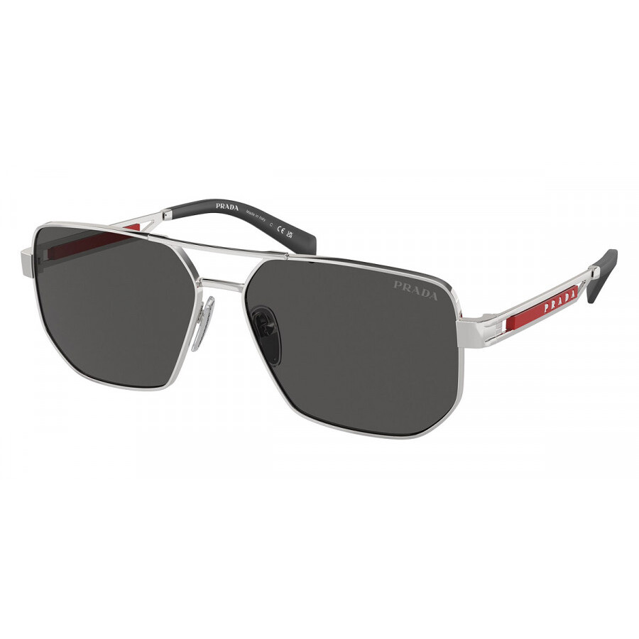 PRADA｜ (1BG500 GOO 2M2Q F0I55) Prada Linea Rossa Sunglasses PS51ZS 1BC06F Silver - eye-oo.com