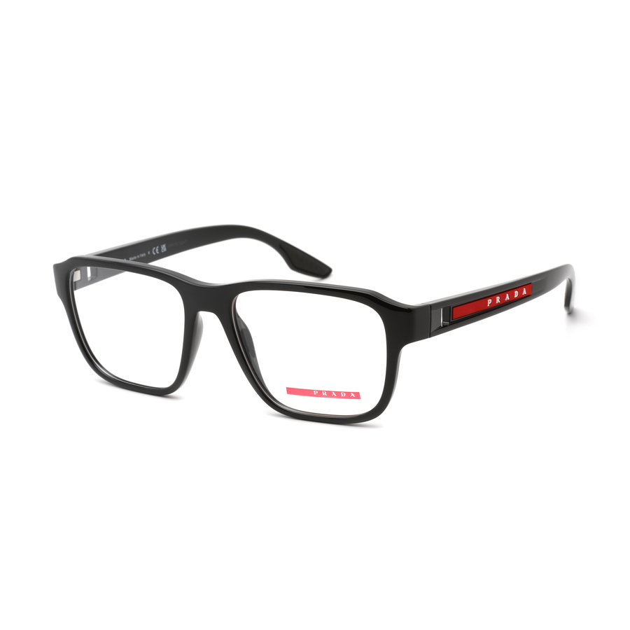 Prada Sport Demo Rectangular Men's Eyeglasses Ps 04nv 1ab1o1 54 In Black