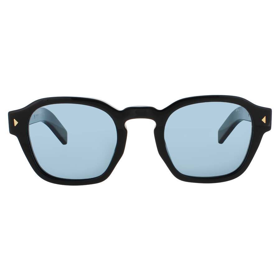 Prada Unisex Black Rectangular Sunglasses Pra16s16k04d In ["black"]