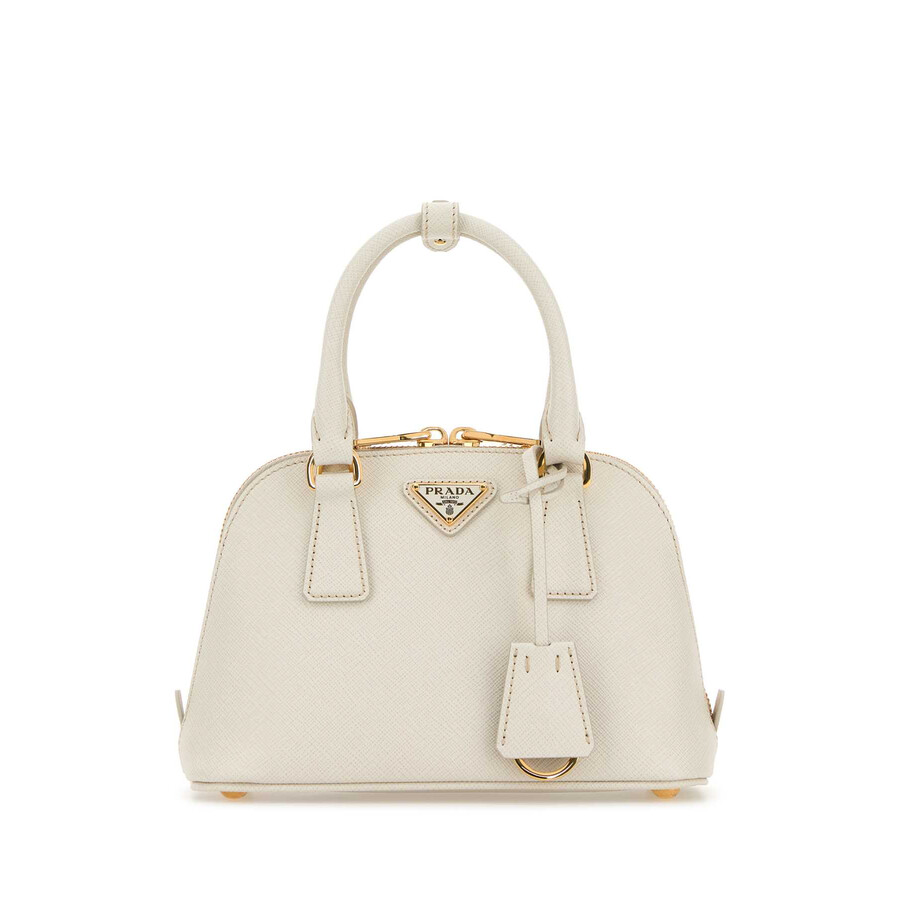 PRADA ホワイト ハンドバッグ Prada White Leather Handbag 1BA851NZV_F0K74 8052218131375