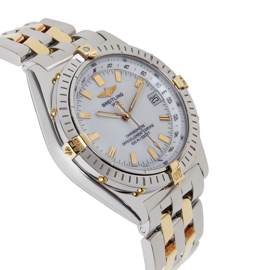 Preowned Breitling Wings Automatic White Dial Men's Watch B10350 Pre