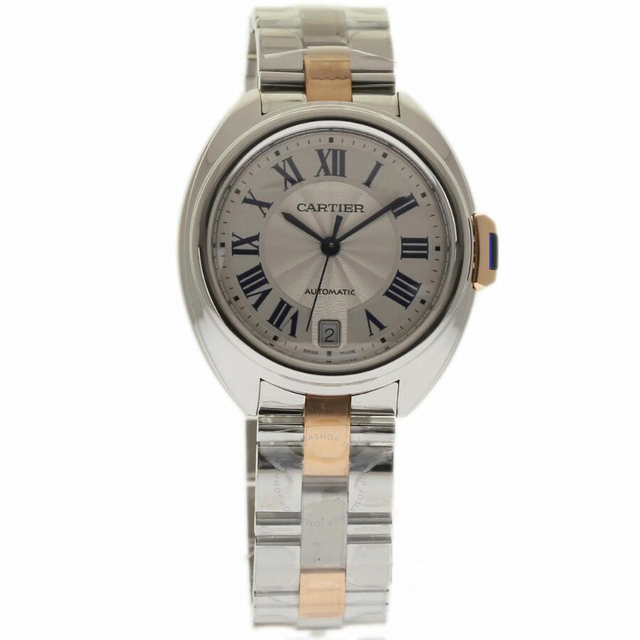 Pre-owned Cartier Cle de Cartier Automatic Silver Dial Men's Watch W2CL0003 - Pre-Owned Watches 