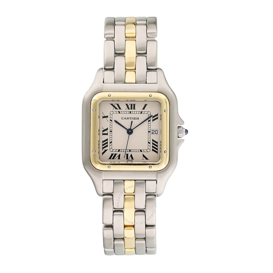 Preowned Cartier Panthere Quartz White Dial Ladies Watch 1300 Pre