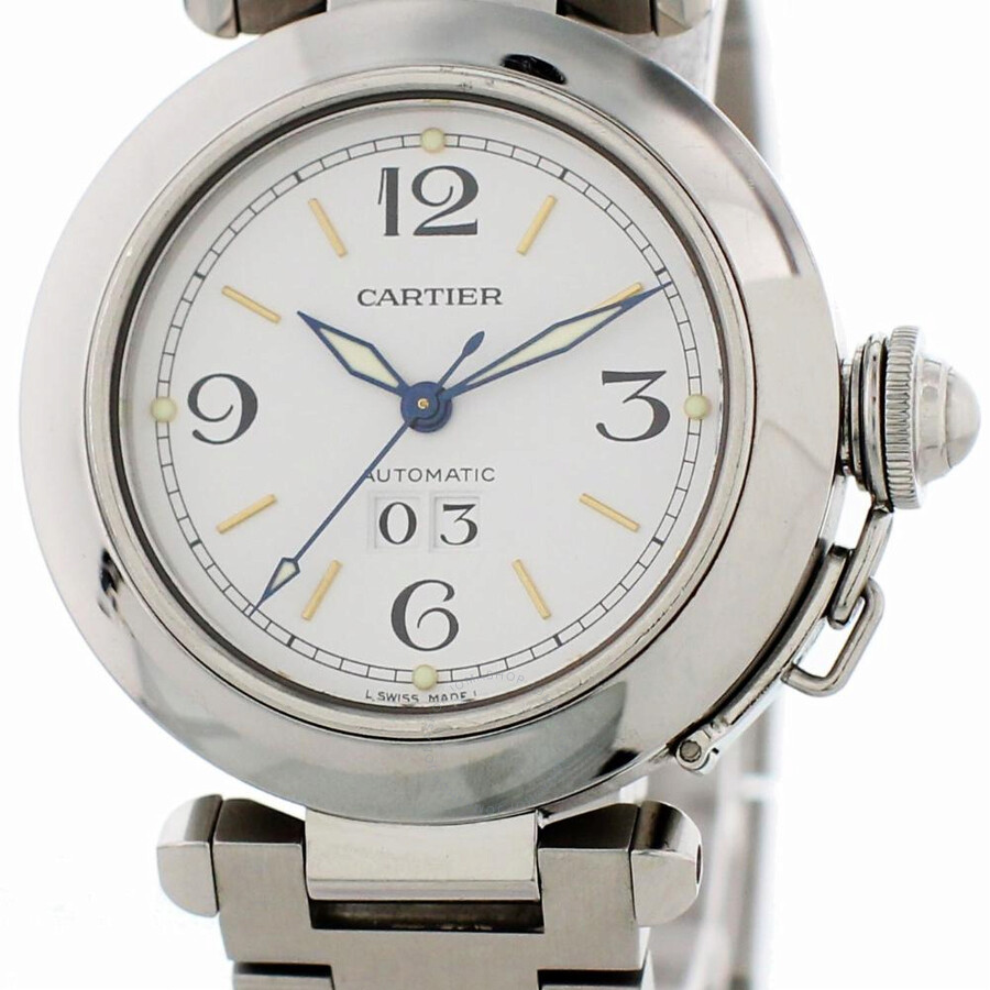 Pre-owned Cartier Pasha Automatic White Dial Men's Watch 2475