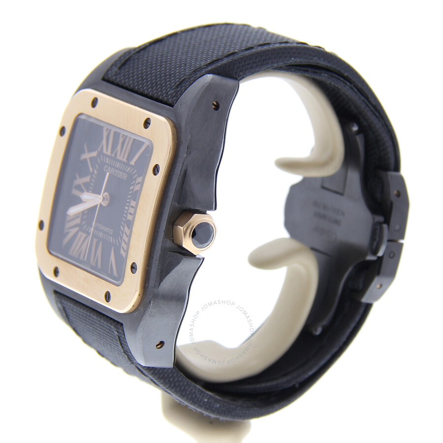 Pre-owned Cartier Santos 100 Automatic Black Dial Men's Watch 2656