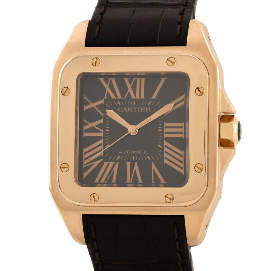 Pre-owned Cartier Santos 100 Automatic Black Dial Men's Watch W20127Y1 - Pre-Owned Watches - Pre 