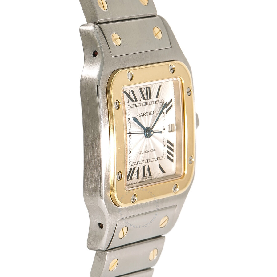 Pre-owned Cartier Santos Automatic Silver Dial Men's Watch W20055D6