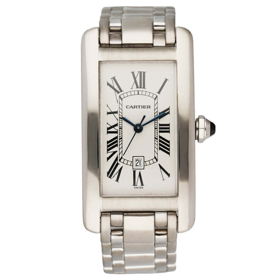 Cartier Pre-owned Cartier Tank Americaine Automatic White Dial