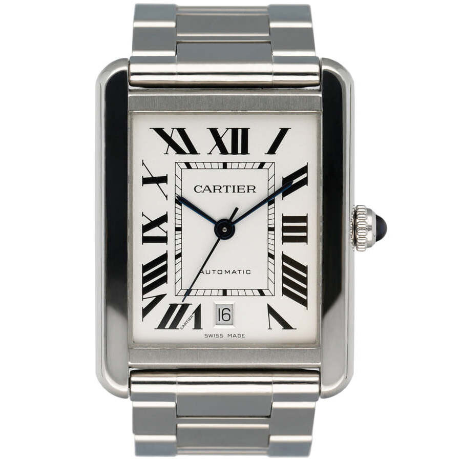 Cartier Preowned Cartier Tank Automatic Silver Dial Men's Watch 3800