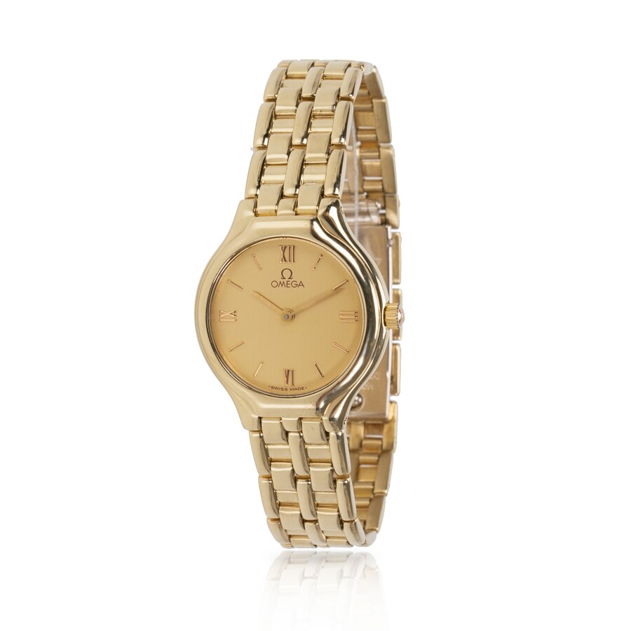 Omega Preowned Omega Deville Quartz Champagne Dial Ladies Watch 4160.