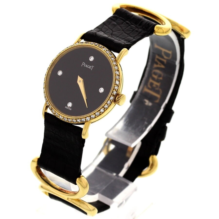 Preowned Piaget Vintage BlackDial Ladies Watch 8057 PreOwned