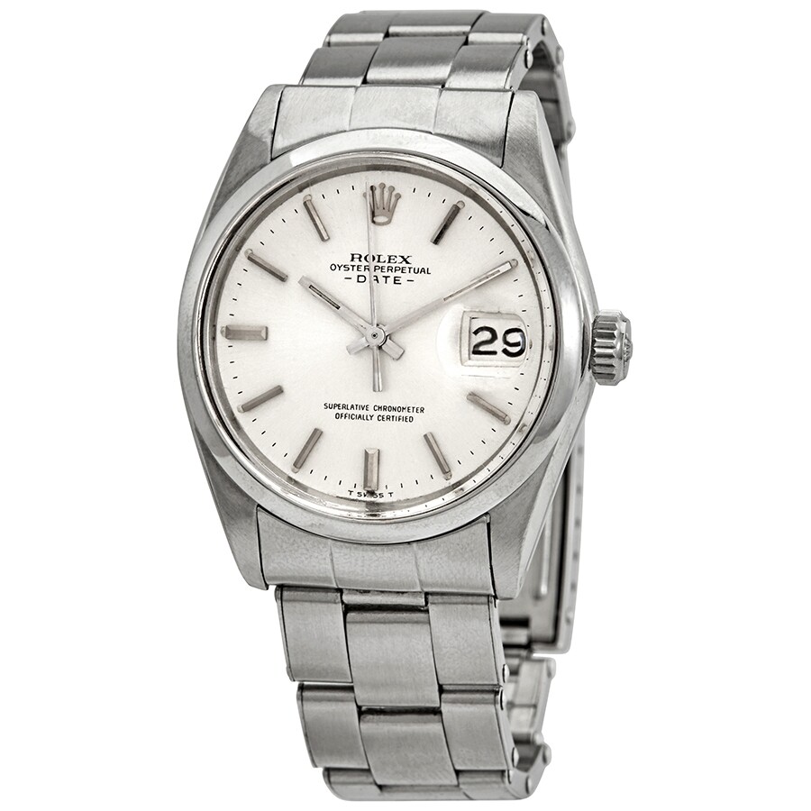 Rolex Preowned Rolex Date Automatic Silver Dial Men's Watch 1500 Pre