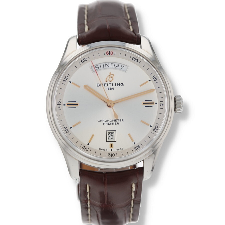 Breitling Preowned Breitling Premier Automatic Chronometer Silver Dial