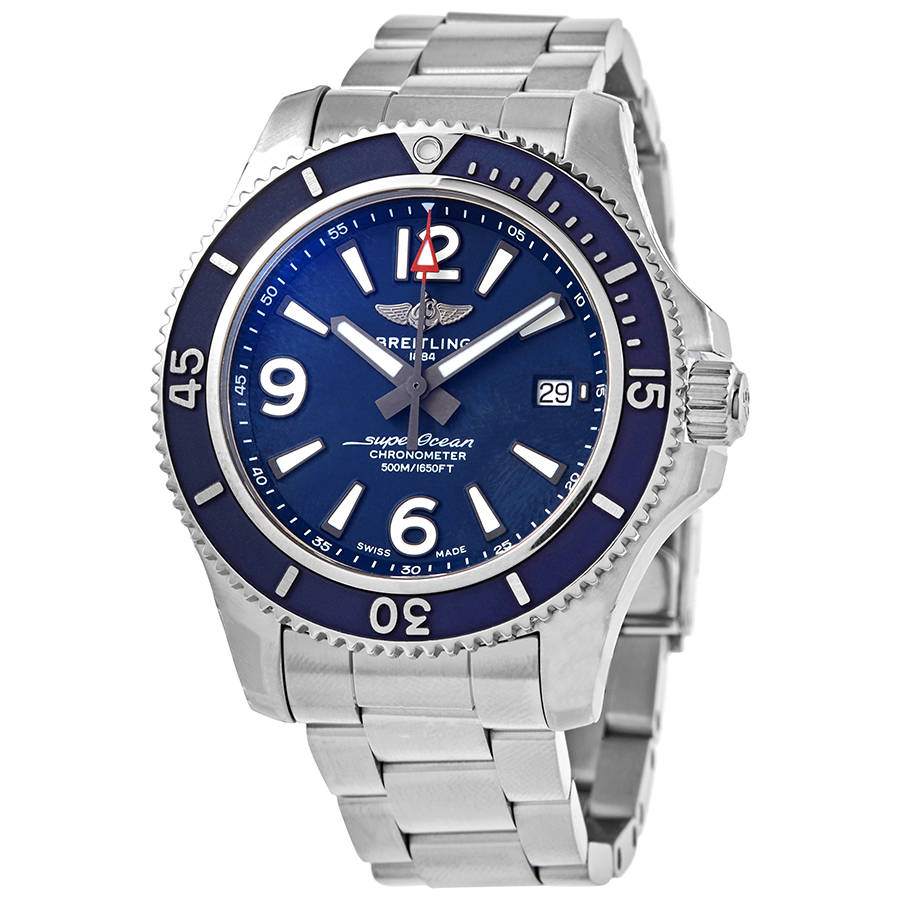Breitling Pre-owned Breitling Superocean Automatic Blue Dial Men's Watch A17366D81C1A1  A17366D81C1A1 - Pre-Owned Watches, Breitling - Jomashop