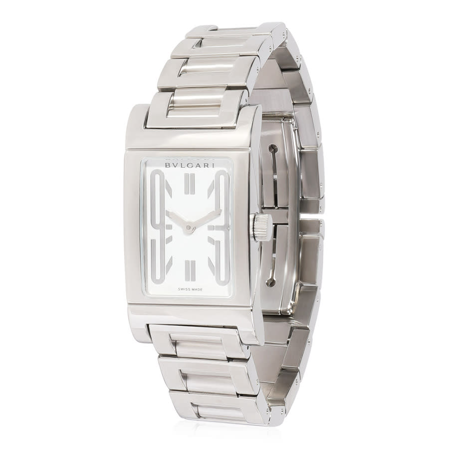 Bvlgari Watch Rettangolo Rectangular White Dial SS Quartz Analog Bulgari Rettangoro Wrist Watch RT39S Quartz Stainless Steel  main image 4