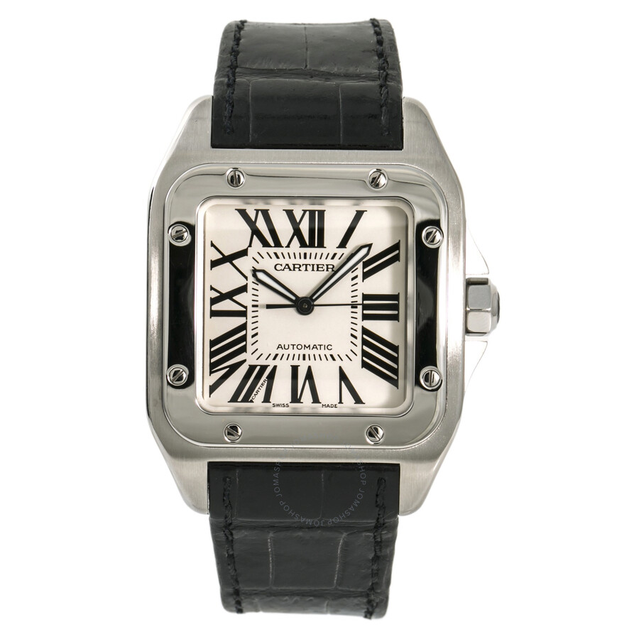 Cartier Pre-owned Cartier Santos 100 Large Automatic Silver Dial Men's
