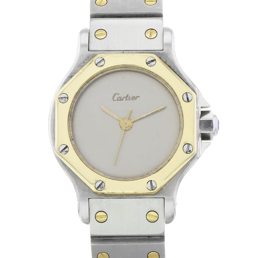 Cartier Pre-owned Cartier Santos Automatic Grey Dial Ladies Watch