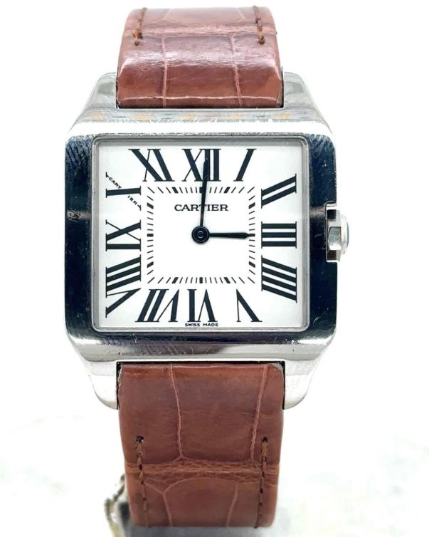 Cartier Pre-owned Cartier Santos Dumont Silver Dial Men's Watch