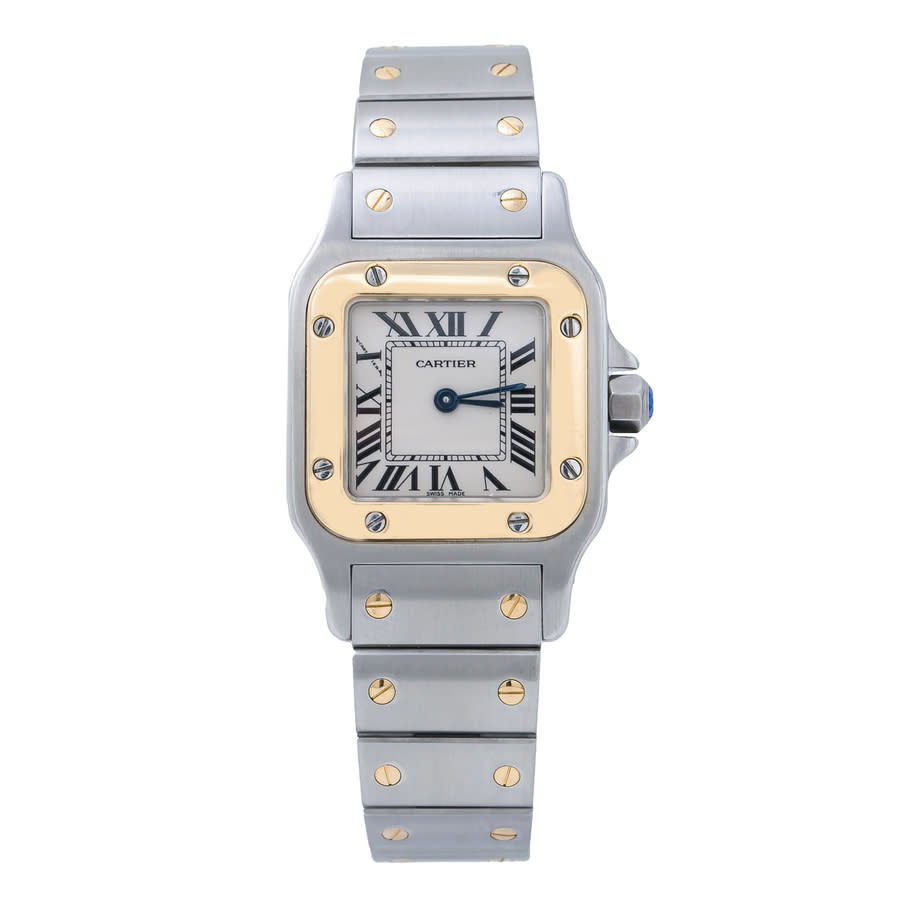 Cartier Pre-owned Cartier Santos Galbee Quartz White Dial Ladies Watch 1567  1567 - Pre-Owned Watches, Cartier - Jomashop