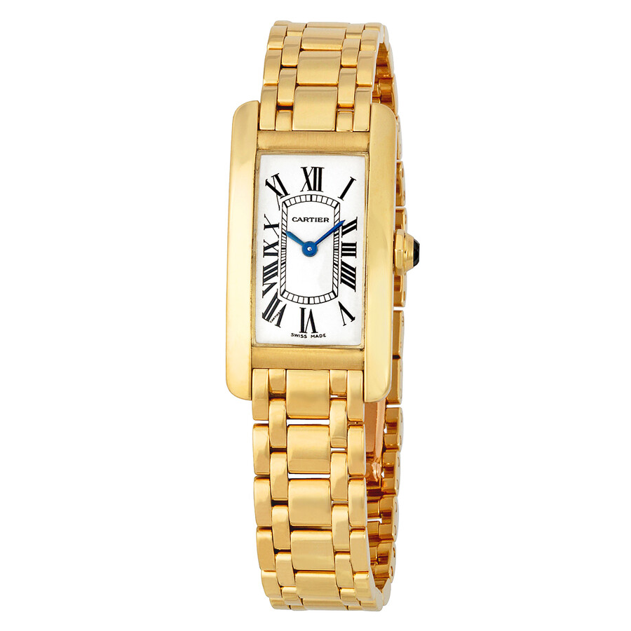 Cartier Preowned Cartier Tank Americaine Silver Grained Dial Ladies
