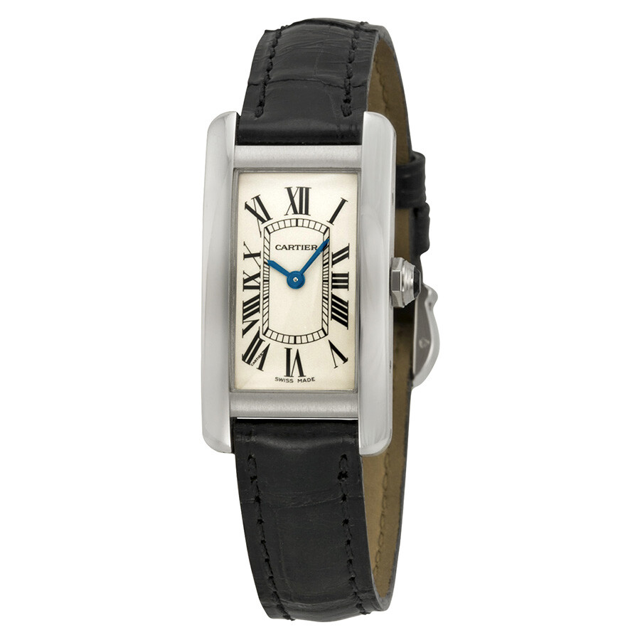 Cartier Pre-owned Cartier Tank Americaine Silver grained Dial 
