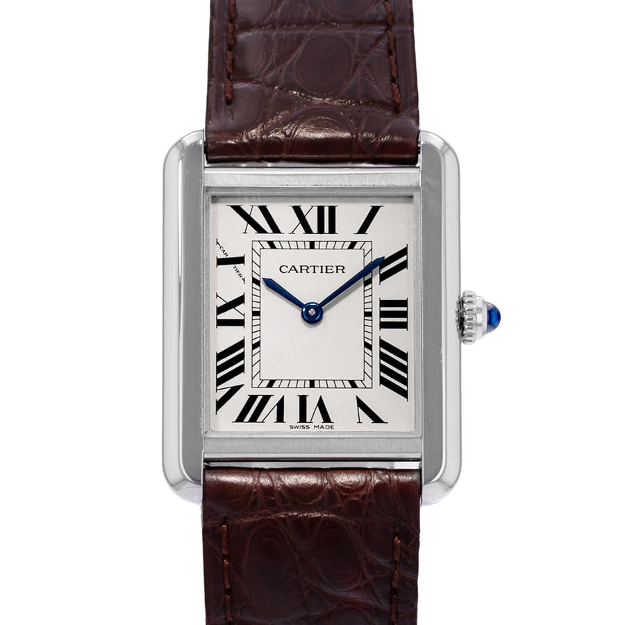 CARTIER Tank solo SM W5200005 Silver Dial Quartz Ladies Watch_949305 CARTIER TANK SOLO SM W5200005 24mm SS Leather Silver Dial  main image 4