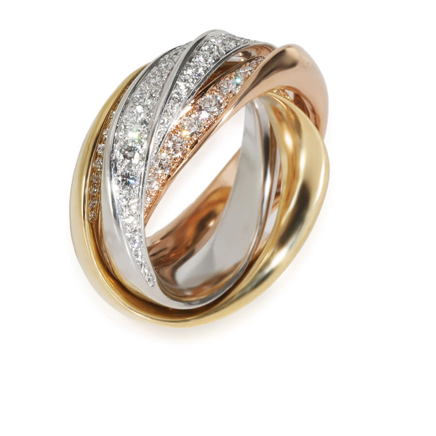 ❇限定❇Cartier Trinity Ring 3連リング 123: CARTIER, 'Trinity' diamond and tricolor gold ring