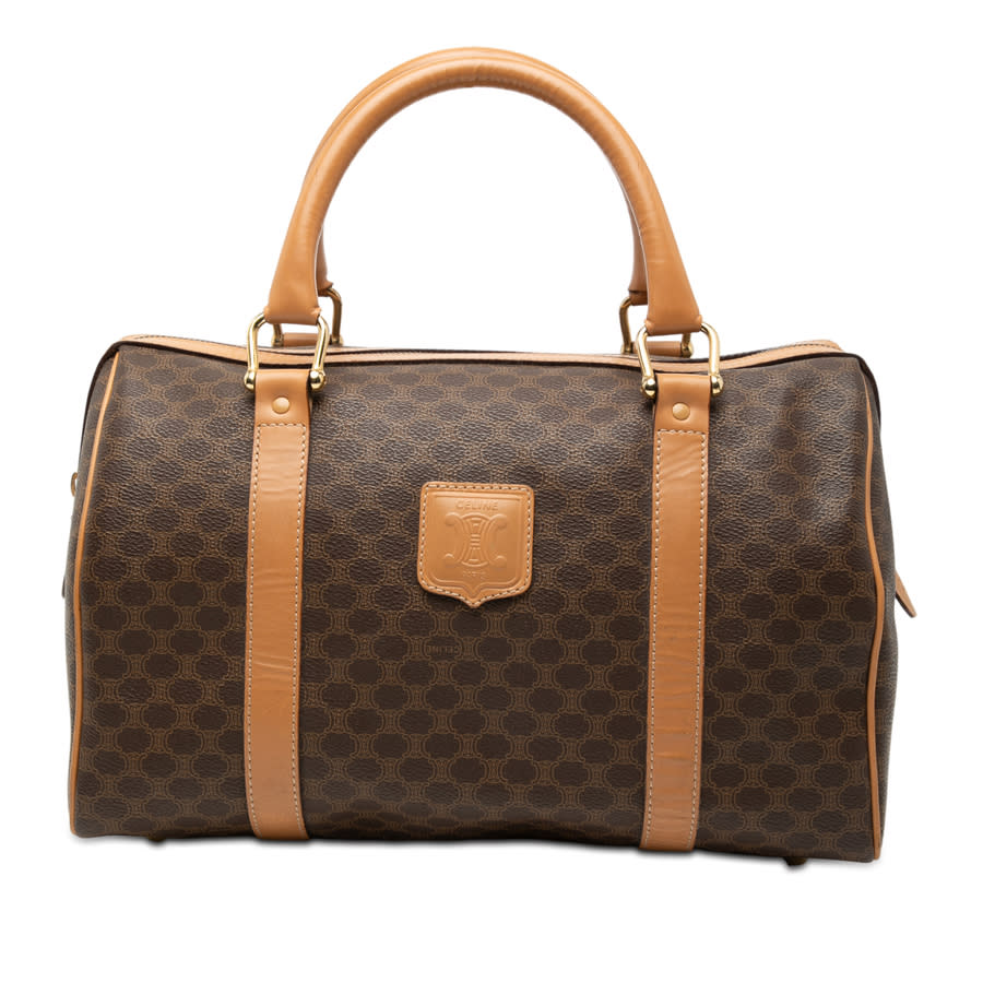 Celine Pre-owned Celine Macadam Coated Canvas Boston Bag Ladies Celine Pre-owned Celine Macadam Coated Canvas Boston Bag Ladies