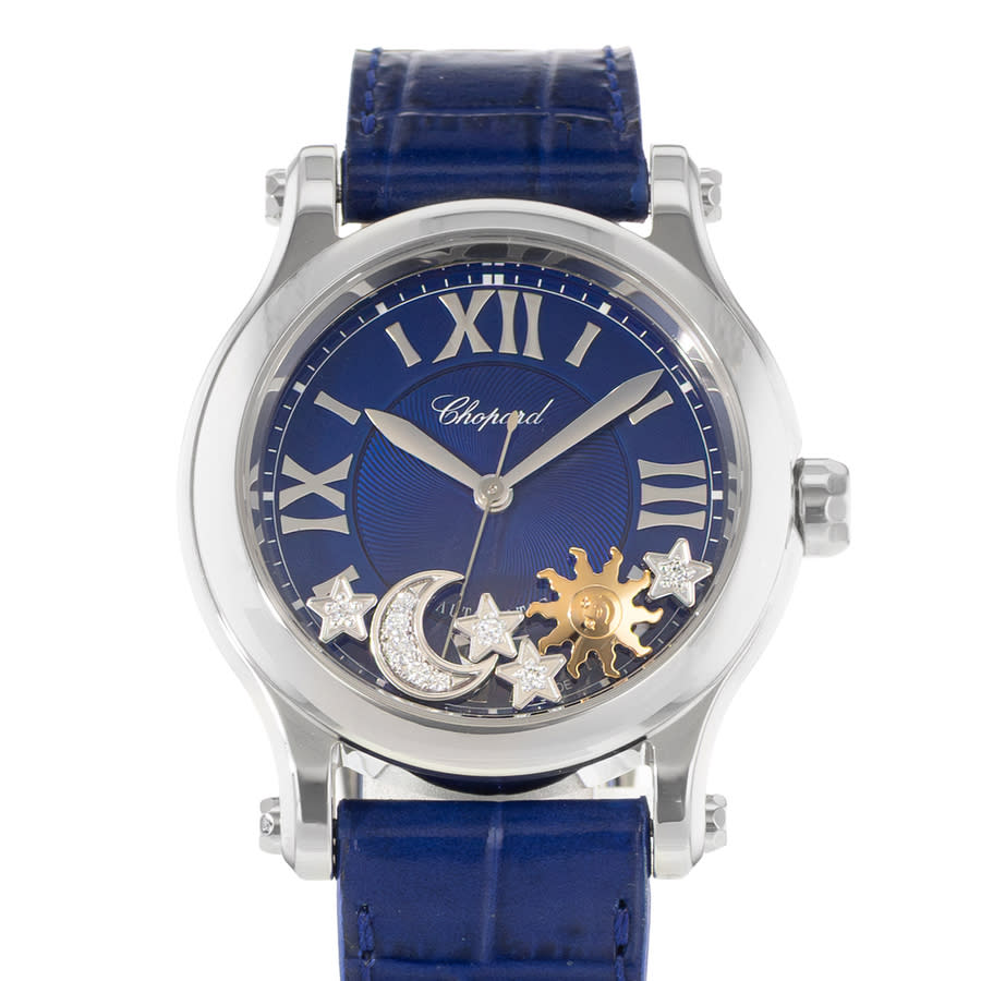 Chopard Pre-owned Chopard Happy Sport Blue Dial Unisex Watch 278559 ...